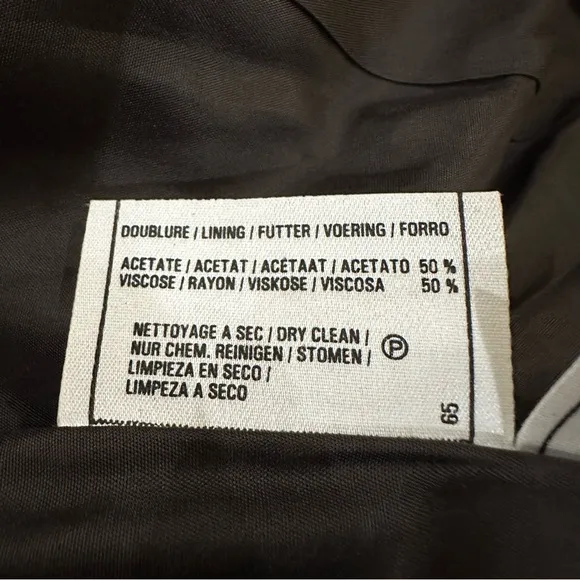 Vintage Electre Paris Chocolate Brown Wool Leather Blazer Medium Academia