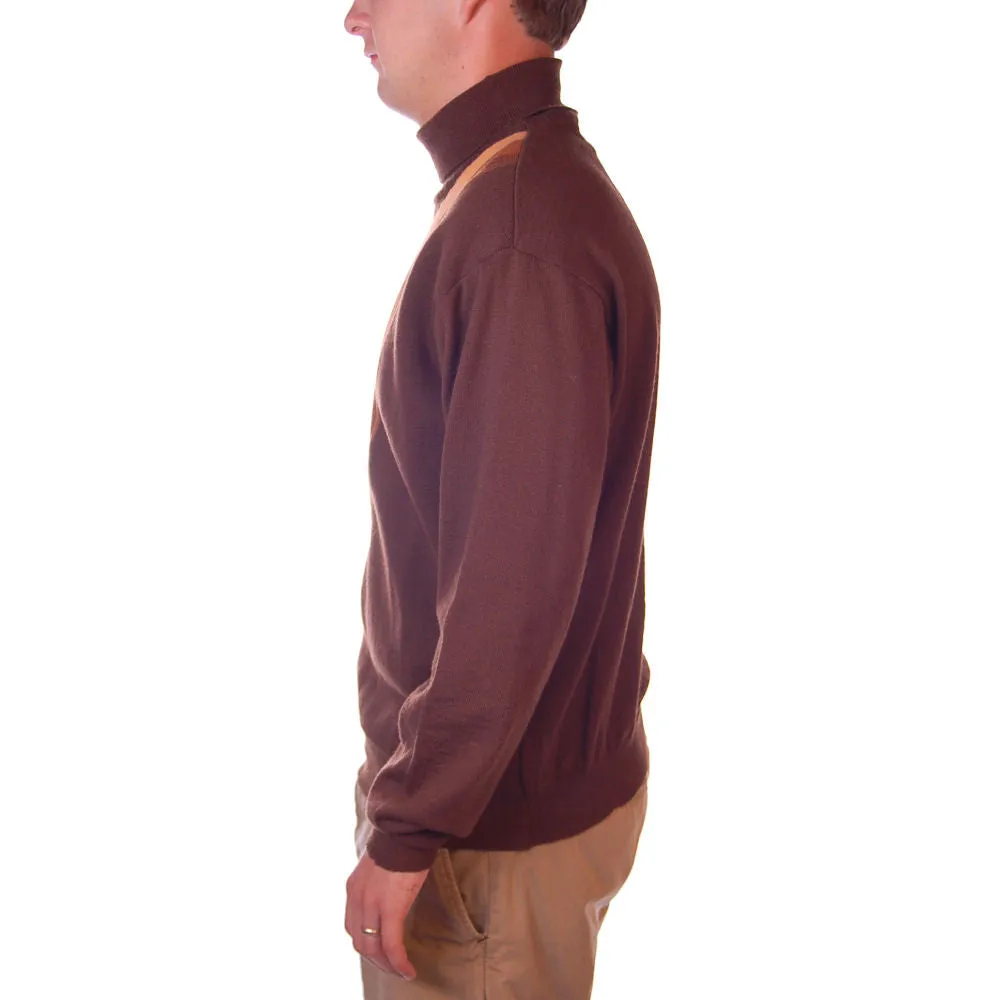 Vintage Mens Brown 100%Wool Sweater Mr. John 1970S