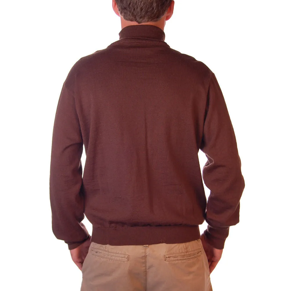 Vintage Mens Brown 100%Wool Sweater Mr. John 1970S