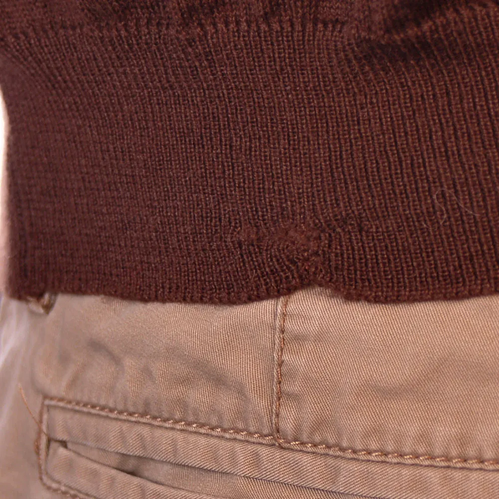 Vintage Mens Brown 100%Wool Sweater Mr. John 1970S