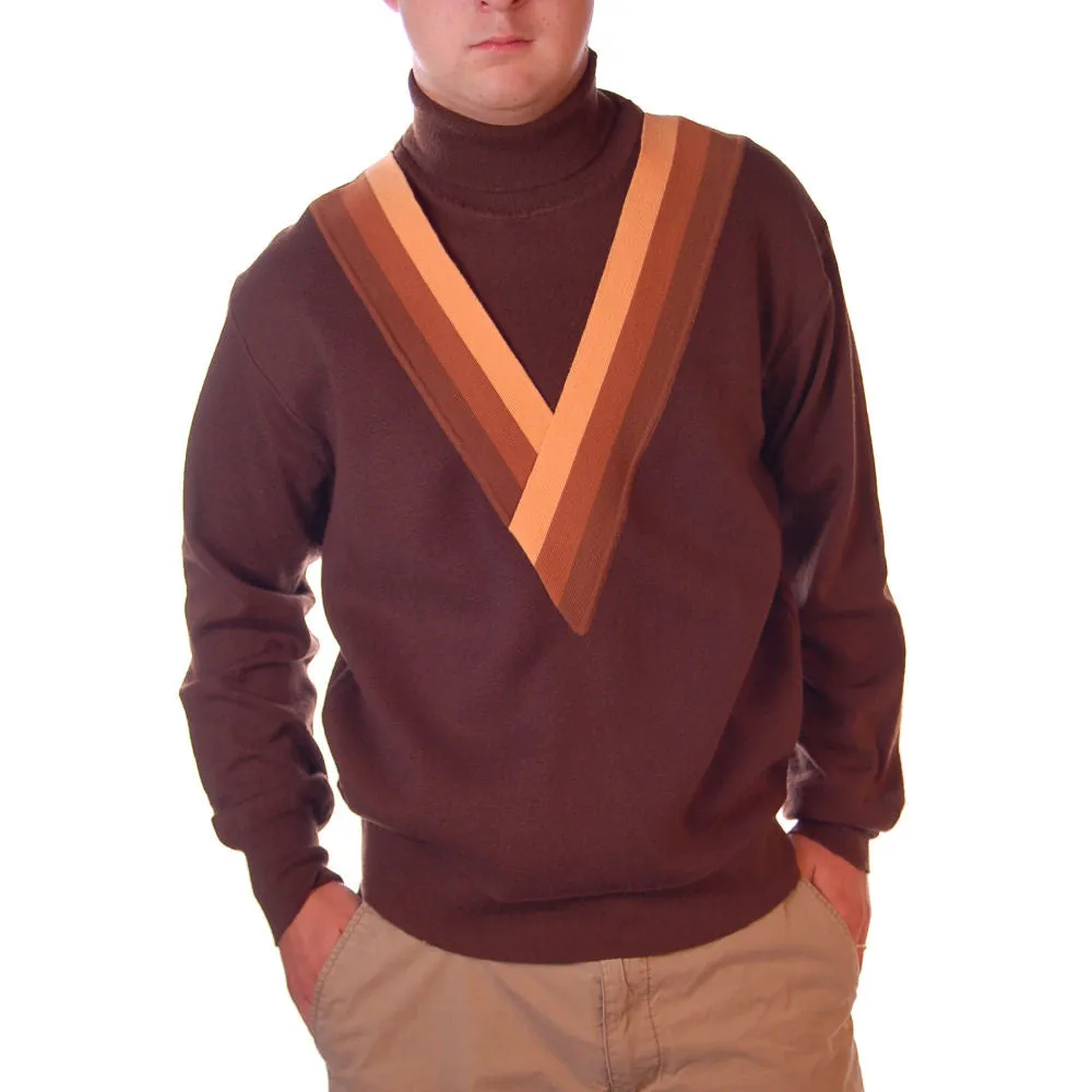 Vintage Mens Brown 100%Wool Sweater Mr. John 1970S