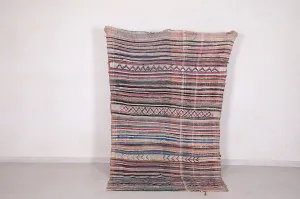 Vintage Moroccan Handwoven Kilim Rug 4.7 FT X 7.6 FT - Authentic Craftsmanship