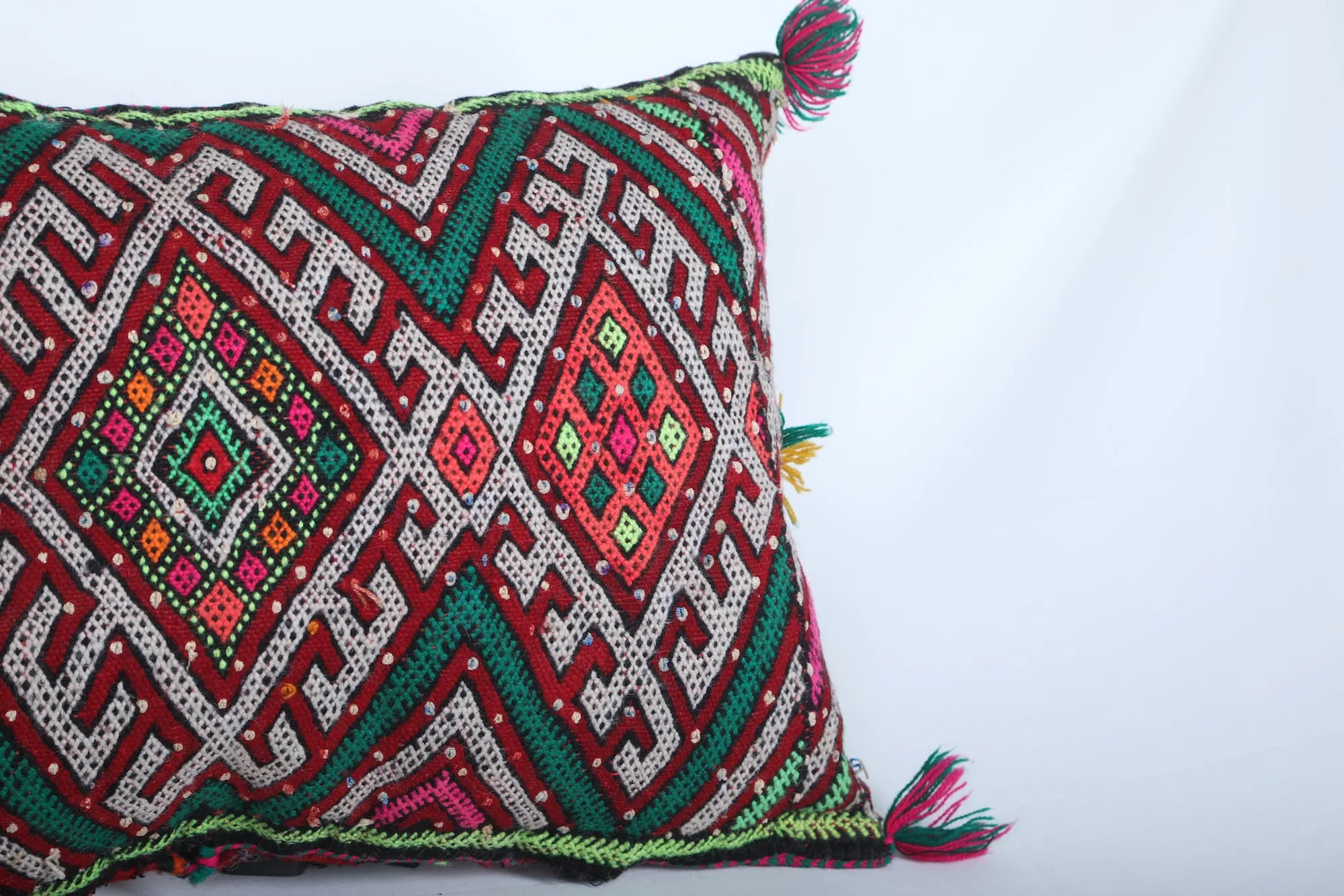 Vintage Moroccan Kilim Pillow  14.5 INCHES X 18.5 INCHES