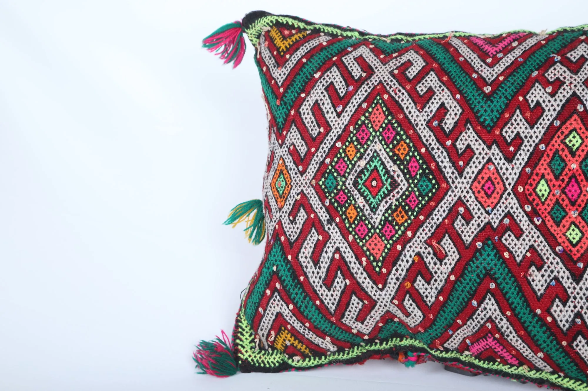 Vintage Moroccan Kilim Pillow  14.5 INCHES X 18.5 INCHES