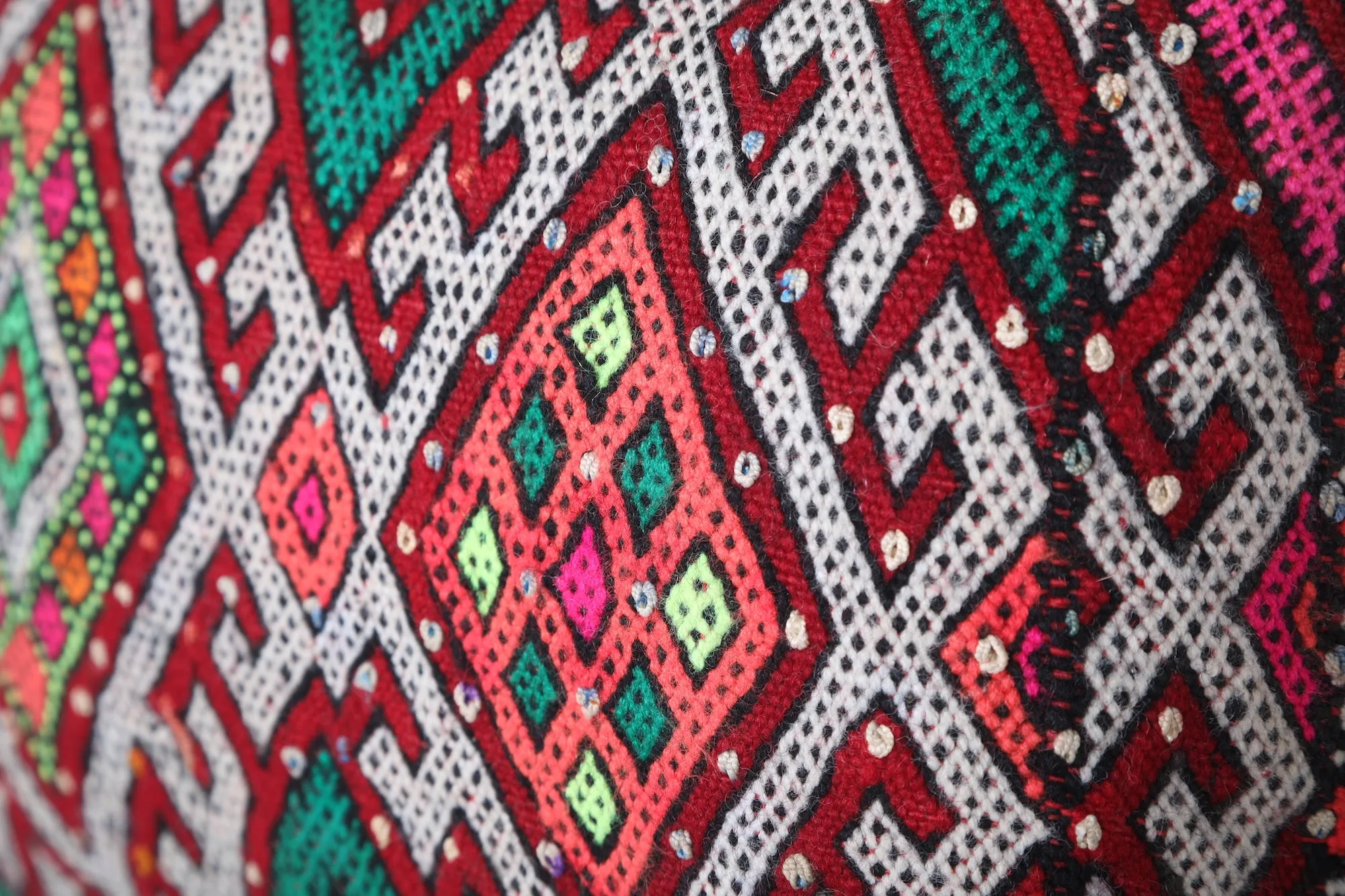 Vintage Moroccan Kilim Pillow  14.5 INCHES X 18.5 INCHES