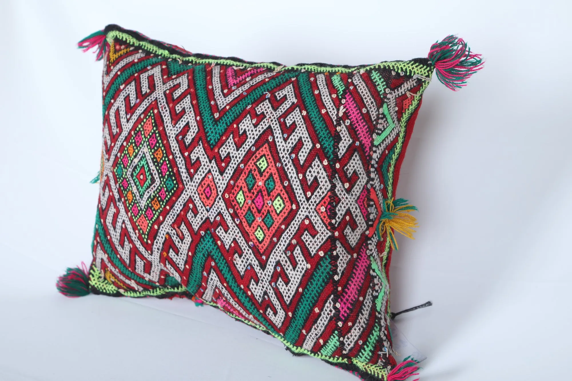 Vintage Moroccan Kilim Pillow  14.5 INCHES X 18.5 INCHES