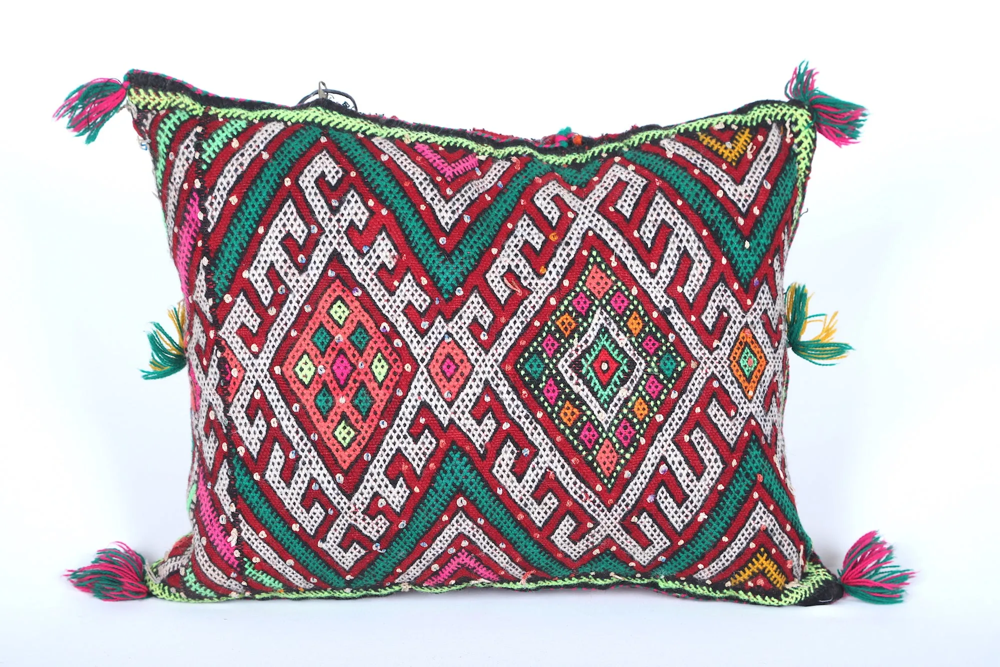 Vintage Moroccan Kilim Pillow  14.5 INCHES X 18.5 INCHES