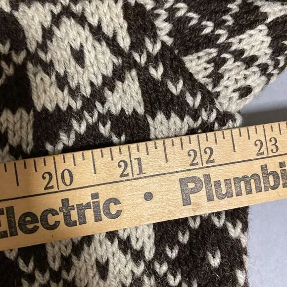 Vintage‎ Norwegian Wool Sweater Women's Estimated M Or L Brown Tan Hand knit