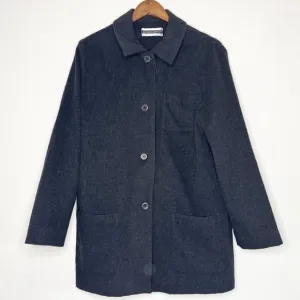 Vintage Wool Virgin Cashmere Chore Jacket Barn Long Coat Amanda Smith Size 14
