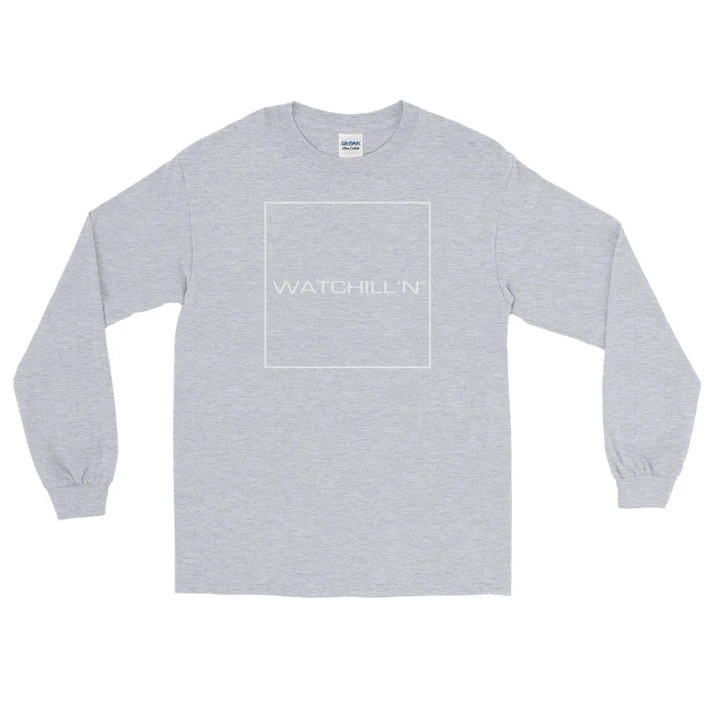 Watchill'n 'Box Logo' - Long Sleeve T-Shirt (White)