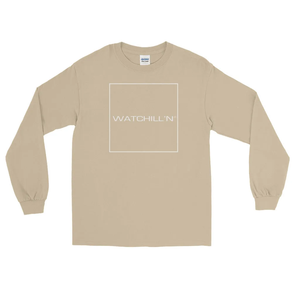 Watchill'n 'Box Logo' - Long Sleeve T-Shirt (White)