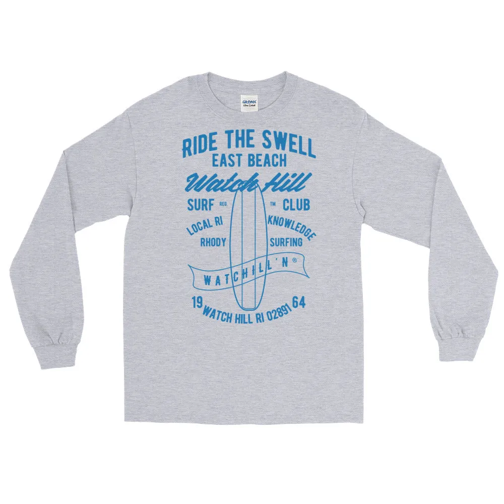 Watchill'n 'Ride the Swell' - Long-Sleeve T-Shirt (Blue)