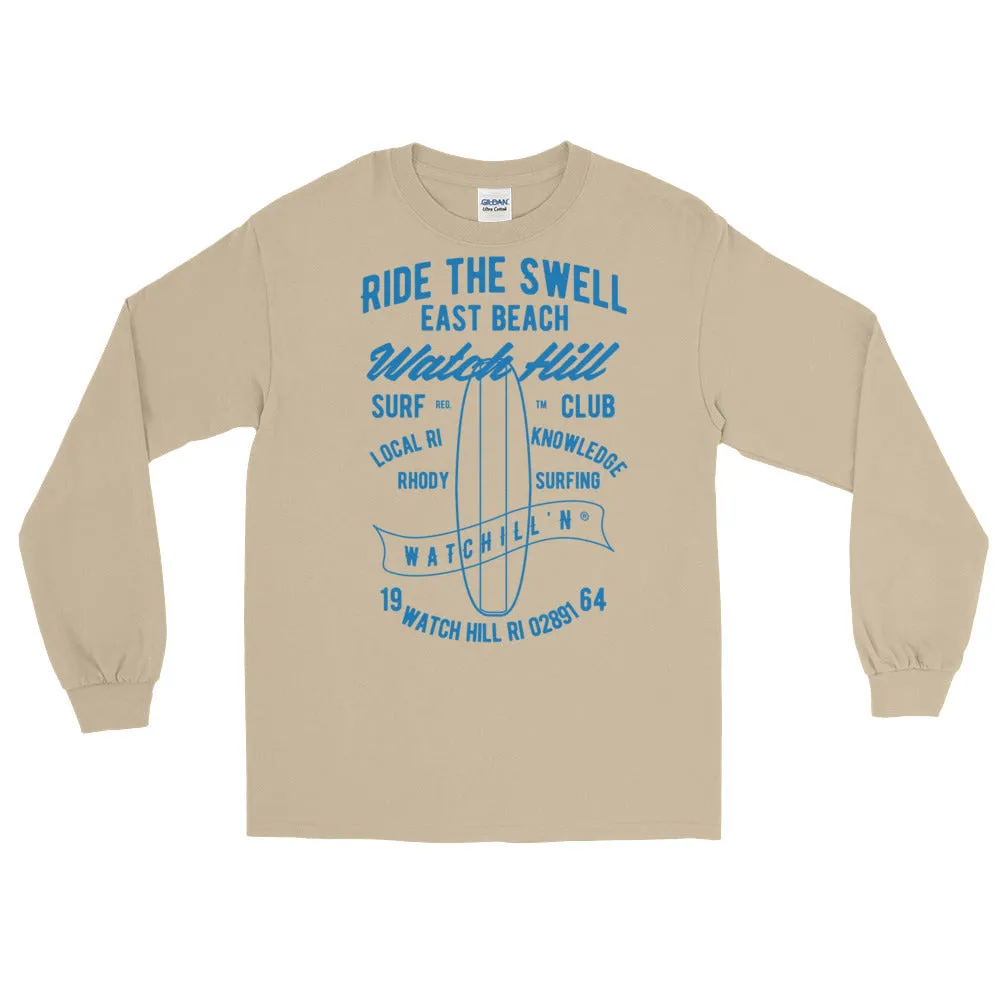 Watchill'n 'Ride the Swell' - Long-Sleeve T-Shirt (Blue)