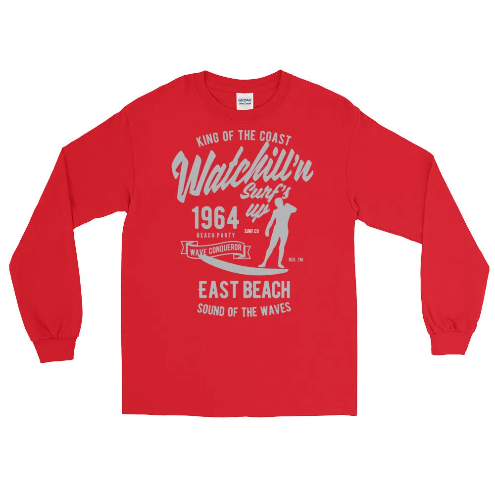 Watchill'n 'Surf's Up' - Long-Sleeve T-Shirt (Grey)