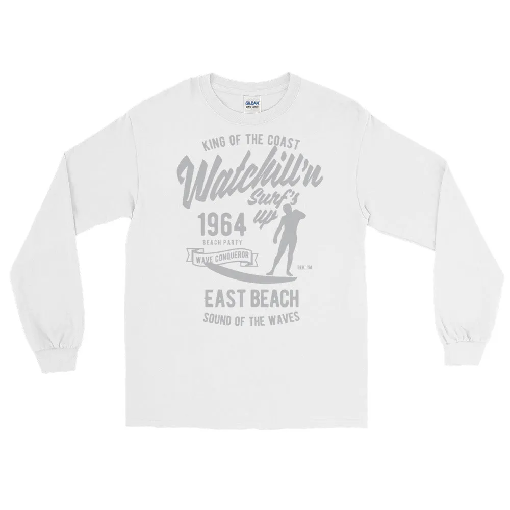 Watchill'n 'Surf's Up' - Long-Sleeve T-Shirt (Grey)