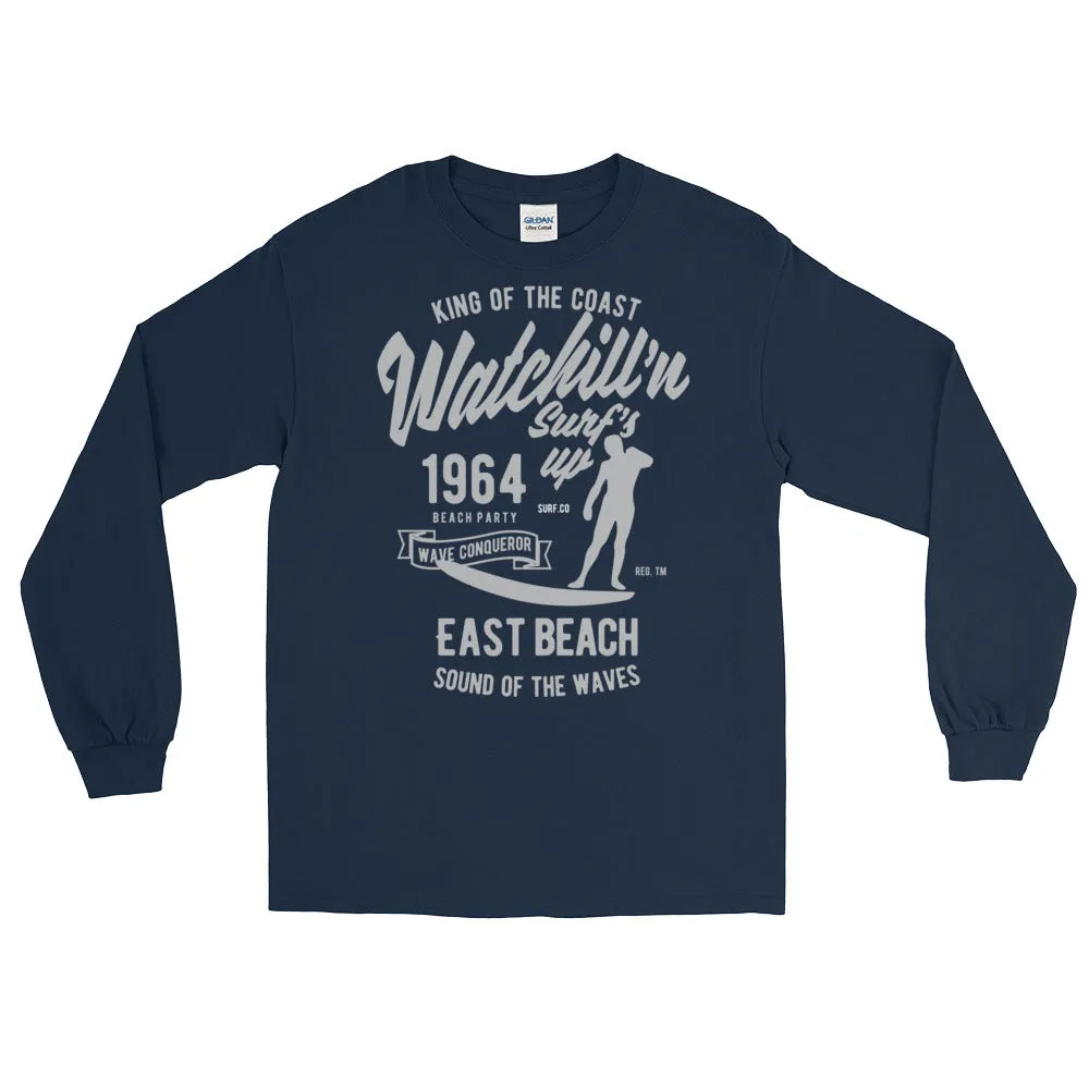 Watchill'n 'Surf's Up' - Long-Sleeve T-Shirt (Grey)