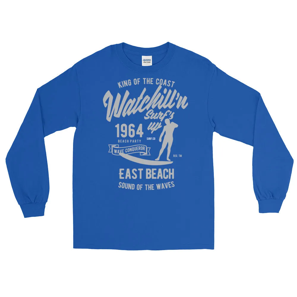 Watchill'n 'Surf's Up' - Long-Sleeve T-Shirt (Grey)