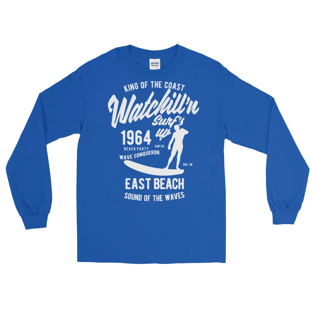 Watchill'n 'Surf's Up' - Long-Sleeve T-Shirt (White)