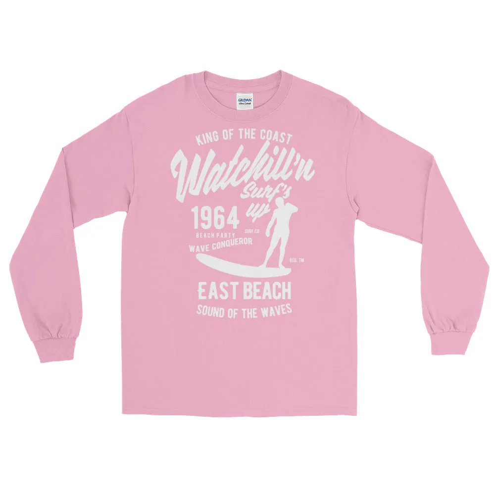 Watchill'n 'Surf's Up' - Long-Sleeve T-Shirt (White)