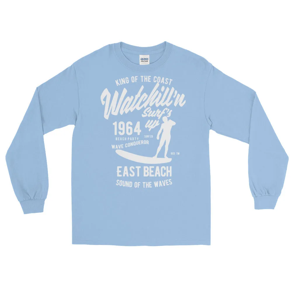 Watchill'n 'Surf's Up' - Long-Sleeve T-Shirt (White)