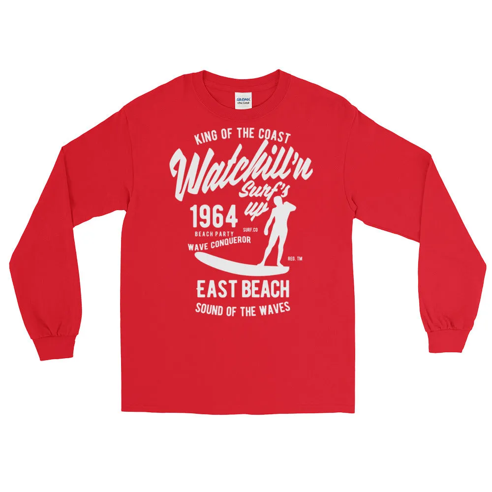 Watchill'n 'Surf's Up' - Long-Sleeve T-Shirt (White)