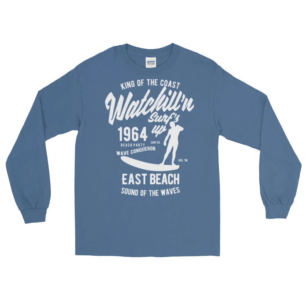 Watchill'n 'Surf's Up' - Long-Sleeve T-Shirt (White)