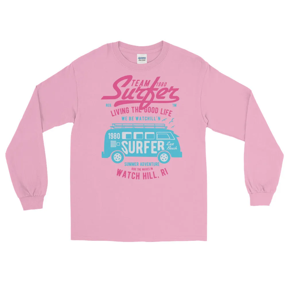 Watchill'n 'Team Surfer' - Long-Sleeve T-Shirt (Pink)