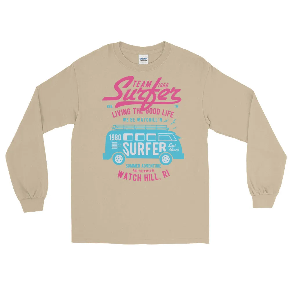 Watchill'n 'Team Surfer' - Long-Sleeve T-Shirt (Pink)