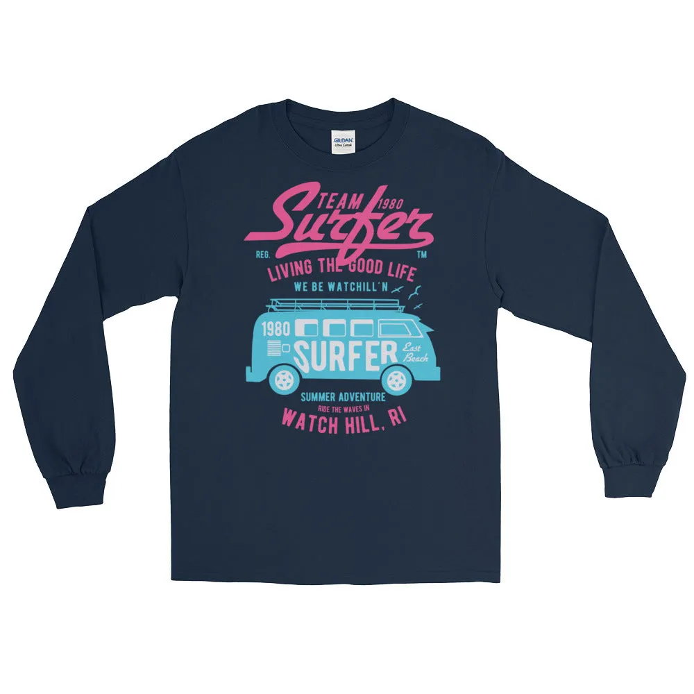Watchill'n 'Team Surfer' - Long-Sleeve T-Shirt (Pink)