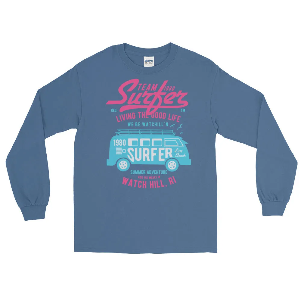 Watchill'n 'Team Surfer' - Long-Sleeve T-Shirt (Pink)