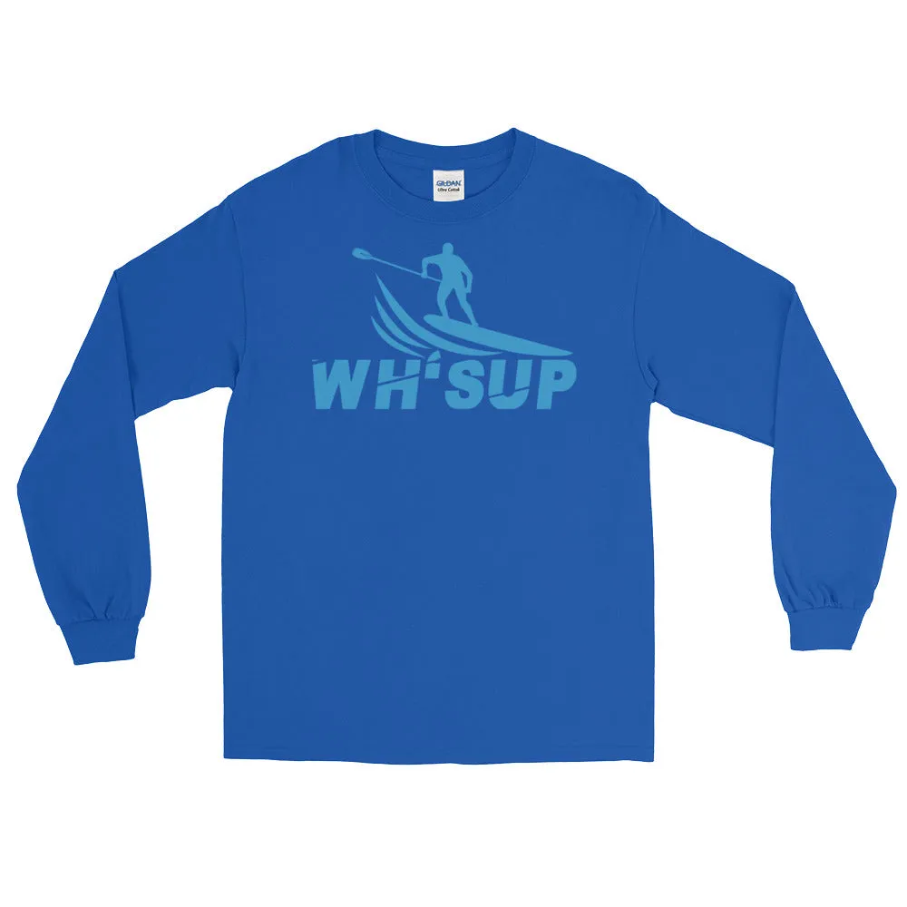 Watchill'n 'WH-SUP Paddle Boarding' - Long-Sleeve T-Shirt (Blue)