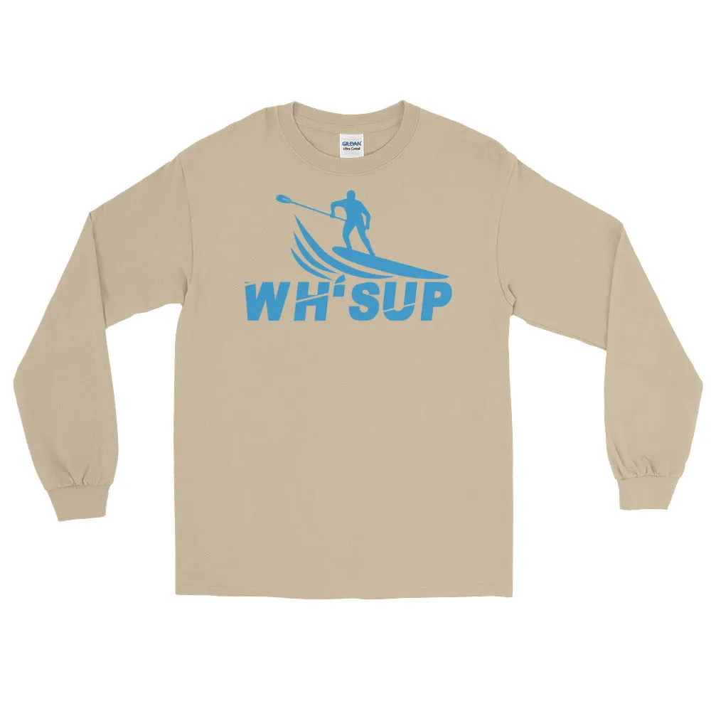 Watchill'n 'WH-SUP Paddle Boarding' - Long-Sleeve T-Shirt (Blue)