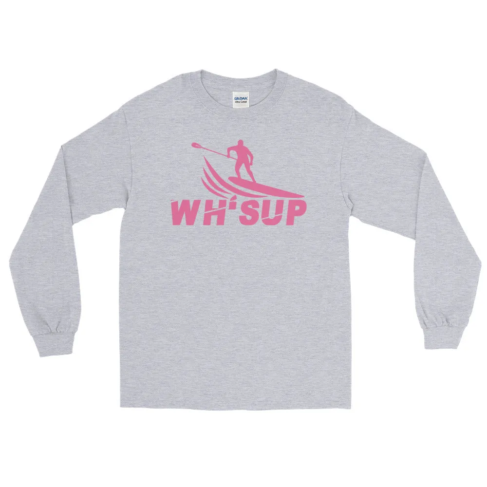 Watchill'n 'WH-SUP Paddle Boarding' - Long-Sleeve T-Shirt (Pink)