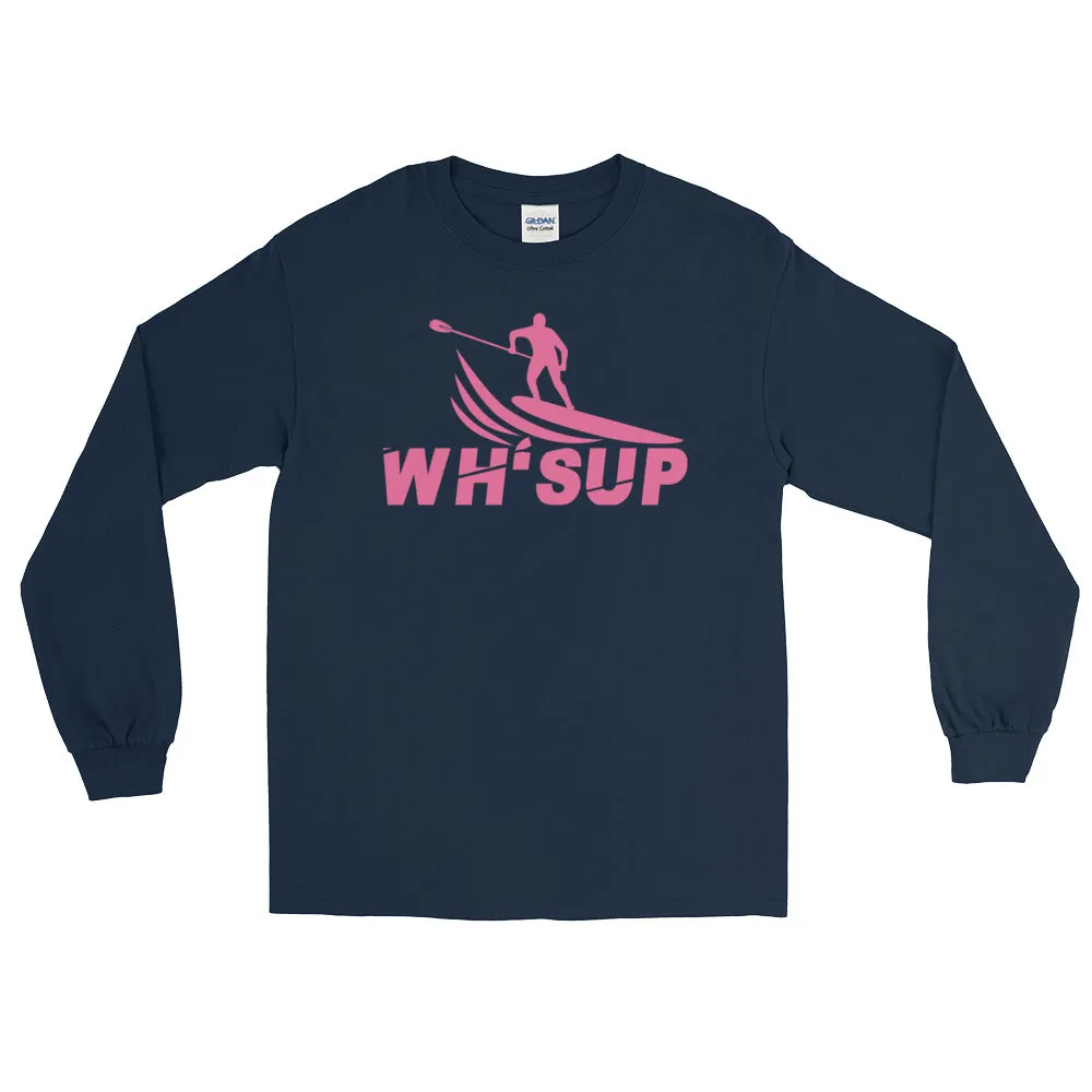 Watchill'n 'WH-SUP Paddle Boarding' - Long-Sleeve T-Shirt (Pink)