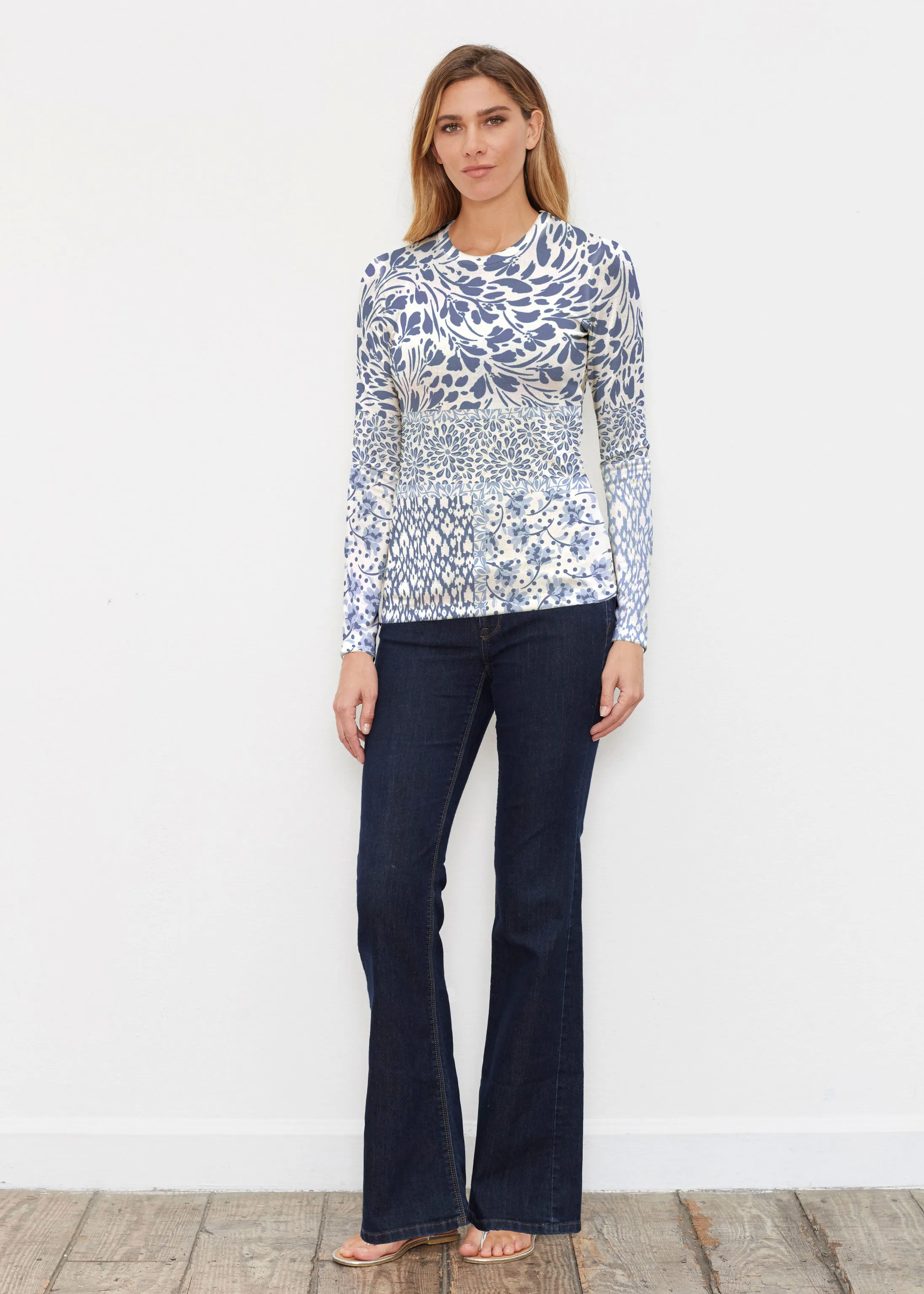 Whimsical Blue (13560) ~ Butterknit Long Sleeve Crew Top