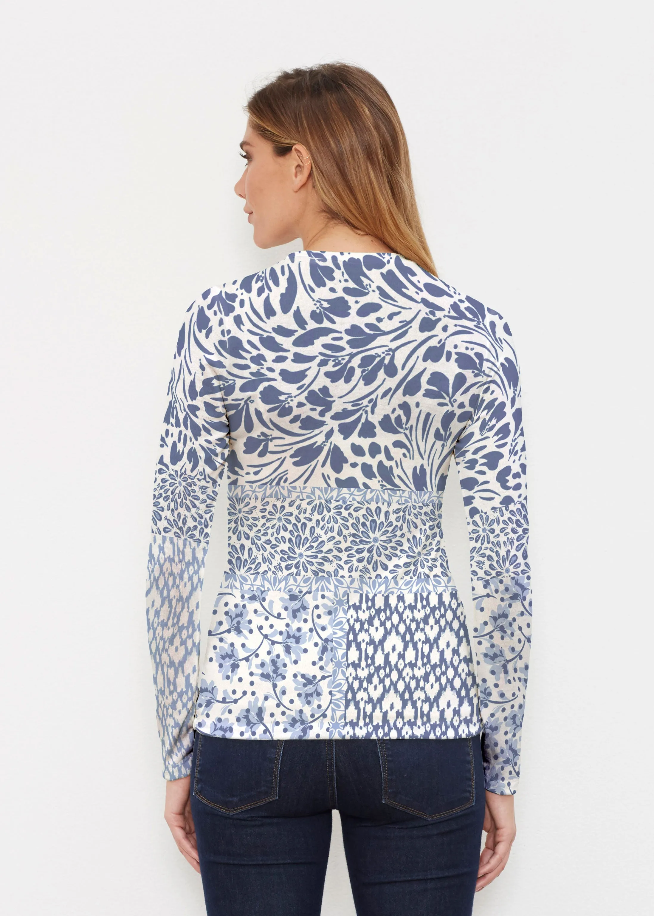 Whimsical Blue (13560) ~ Butterknit Long Sleeve Crew Top