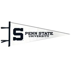 White Block 'S' Large Felt Pennant