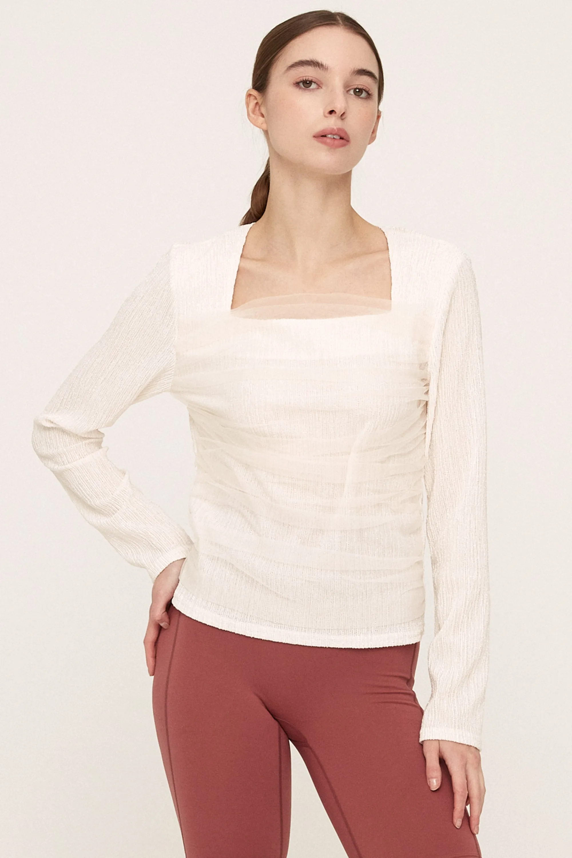 Whitney Mesh Layered Top