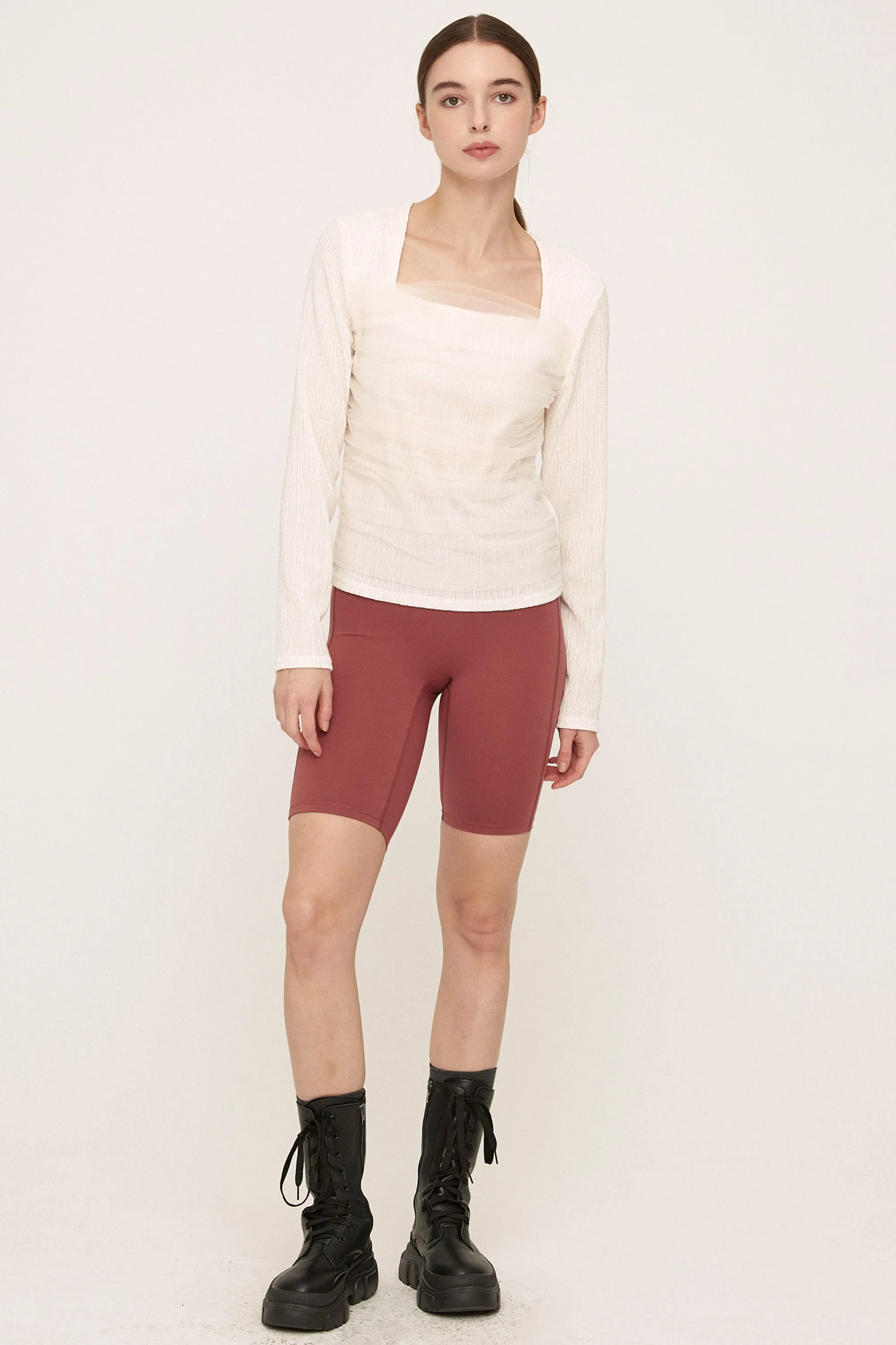 Whitney Mesh Layered Top