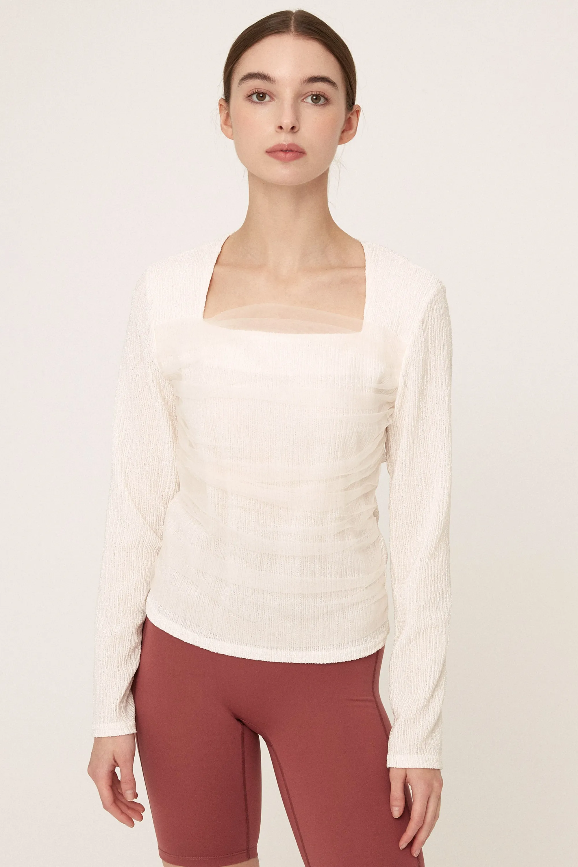 Whitney Mesh Layered Top