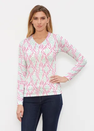 Wild Duo Berry (7937) ~ Butterknit Long Sleeve V-Neck Top