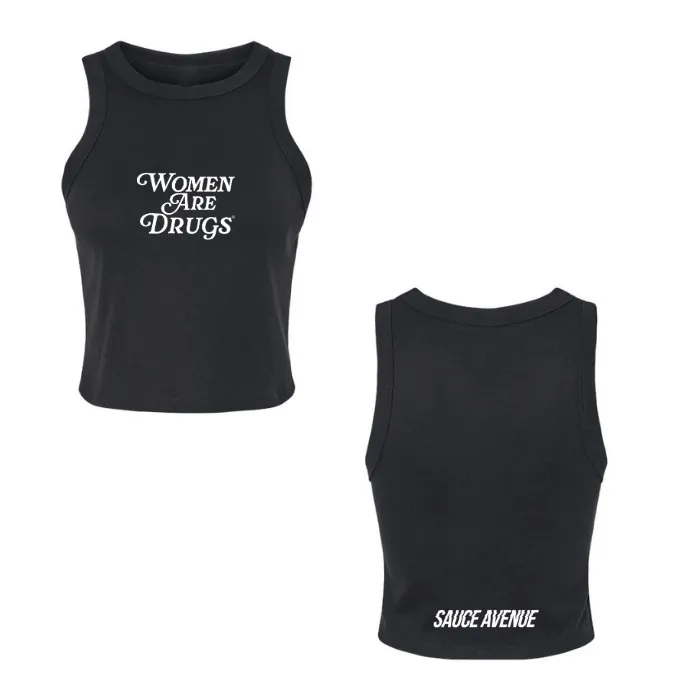 Women Are Drugs (WH) | Women's Black Racer Tank Tee