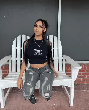 Women Are Drugs (WH) | Women's Black Racer Tank Tee