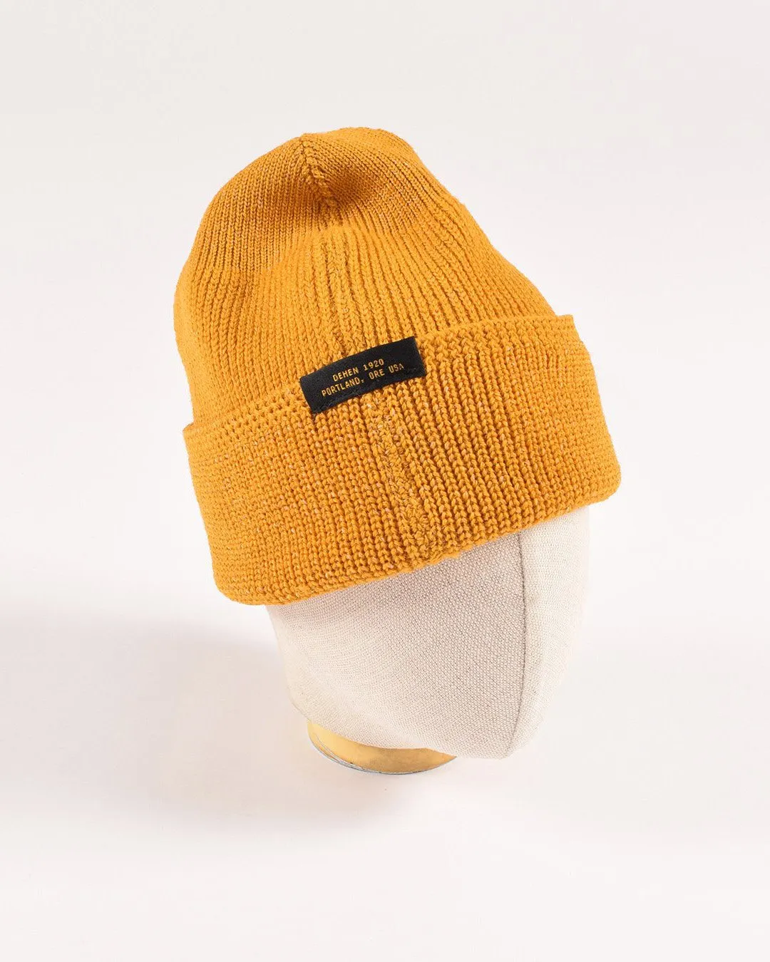 Wool Knit Watch Cap - Old Gold