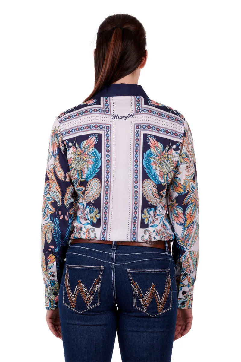Wrangler Randa LS Ladies Shirt Navy/Multi