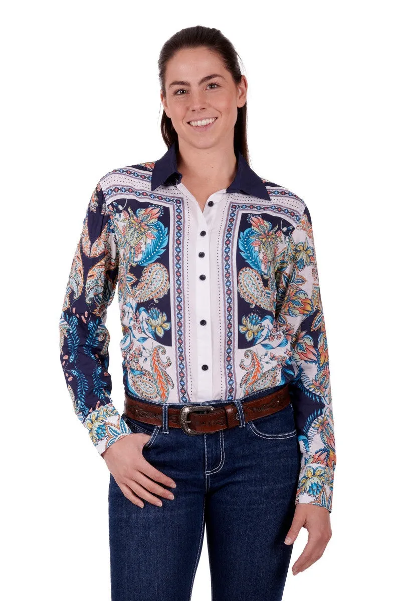 Wrangler Randa LS Ladies Shirt Navy/Multi