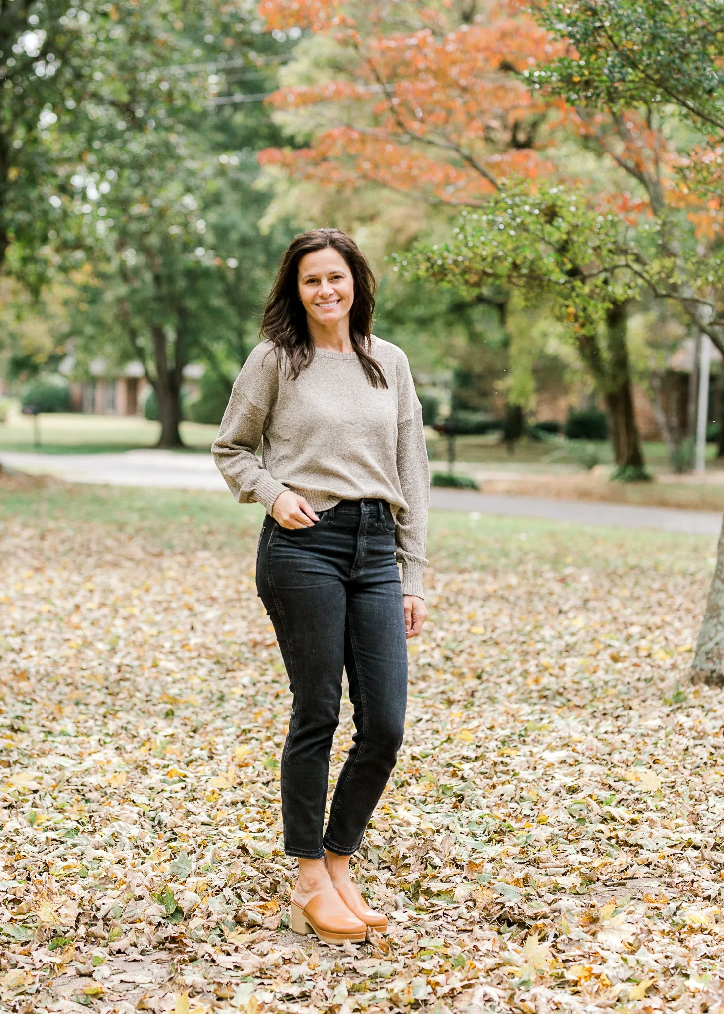 X Subtle Shimmer Taupe Sweater