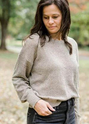 X Subtle Shimmer Taupe Sweater