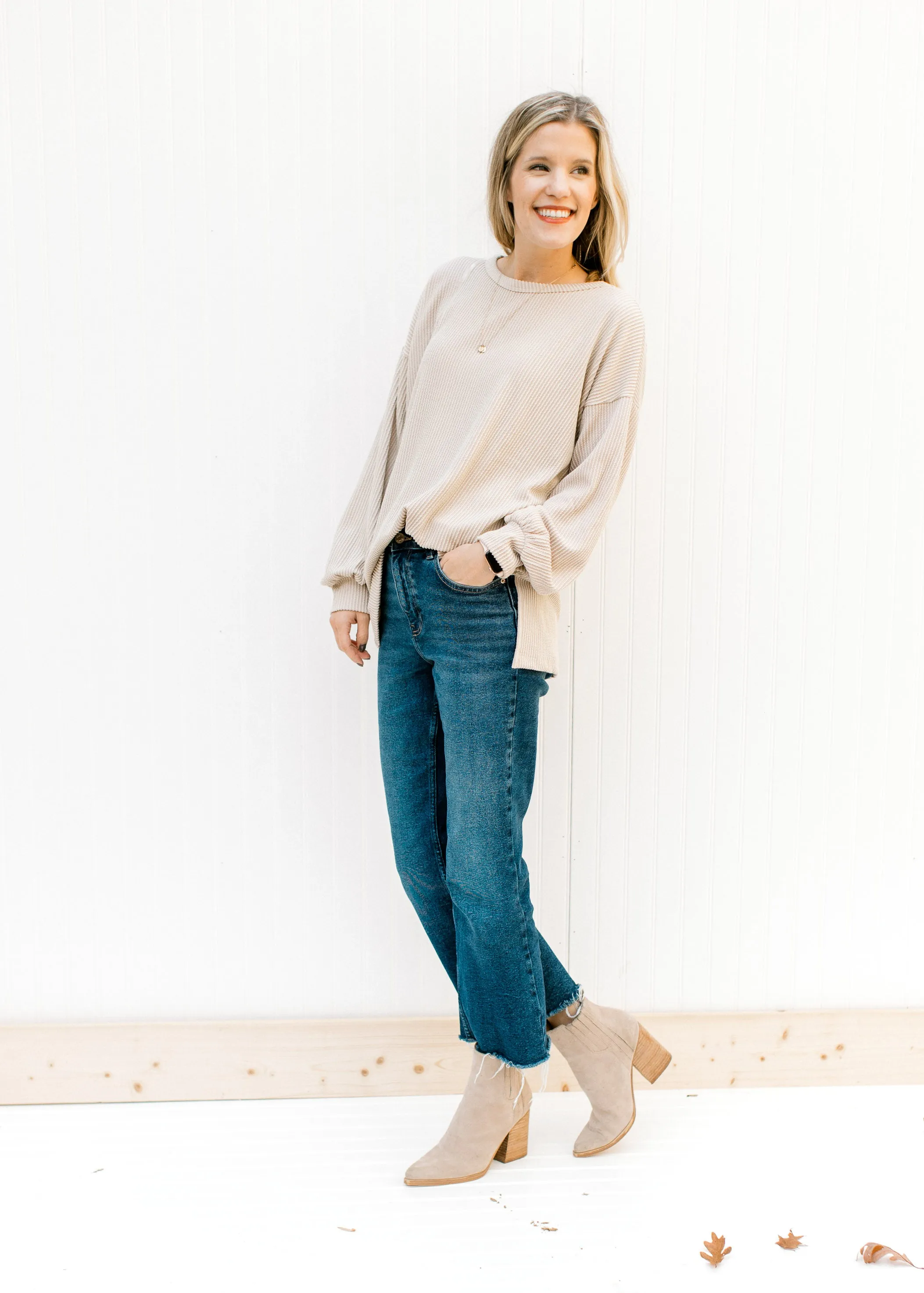 X Tan Corded Top