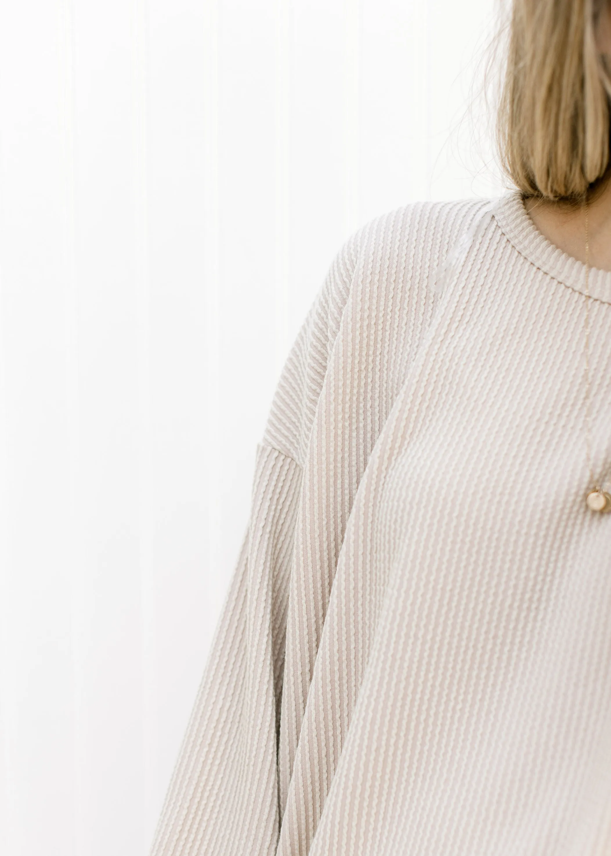 X Tan Corded Top
